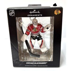 Hallmark NHL Chicago Blackhawks Goalie Christmas Ornament Collector Official NEW